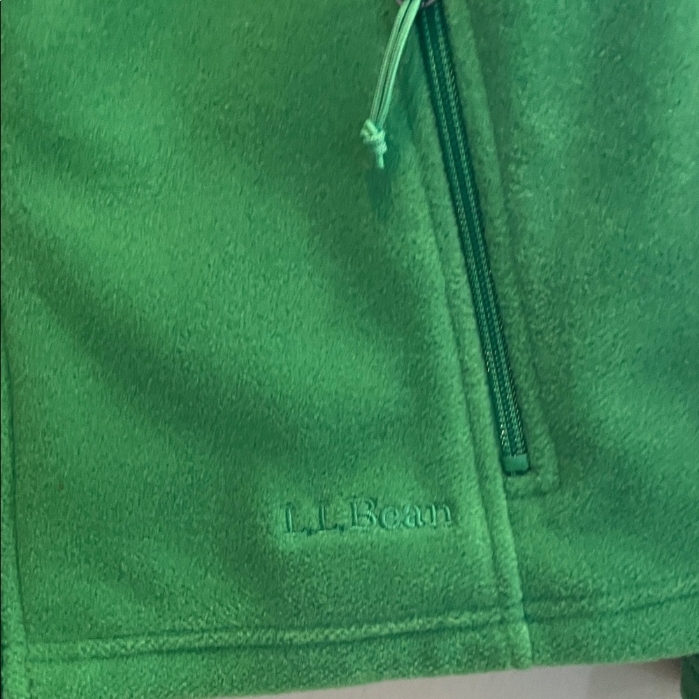 NWOT L.L. Bean Green Fleece Full-Zip Jacket, Women's Size S - Picture 3 of 5